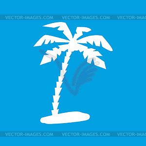 Island white icon - vector image