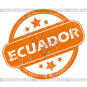 Ecuador grunge icon - vector image