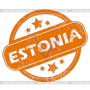 Эстония значок гранж - изображение в формате EPS
