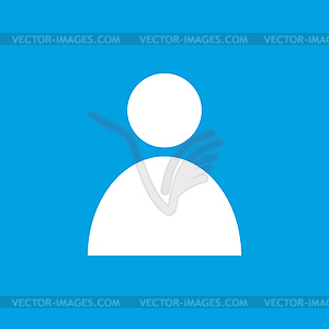 People white icon - vector image