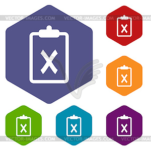 Not performed rhombus icons - vector clipart