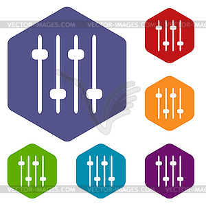 Sound rhombus icons - vector clipart