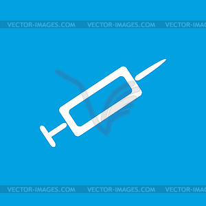 Syringe white icon - vector clipart