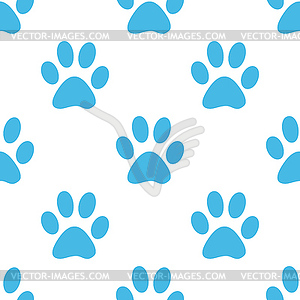 Paw seamless pattern - vector clipart