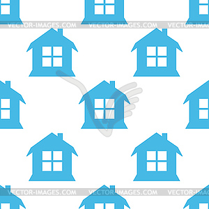 House seamless pattern - vector clipart