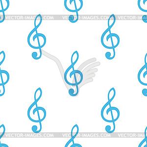 Treble clef seamless pattern - vector image