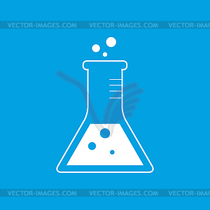 Experiment white icon - vector clipart