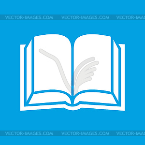 Book white icon - vector clipart