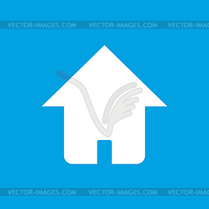 Home white icon - vector clipart