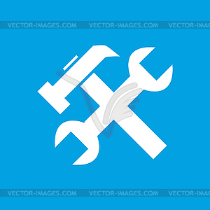 Repair white icon - vector clipart