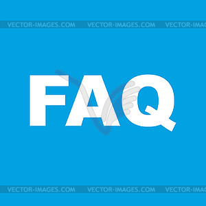 Faq white icon - vector clip art