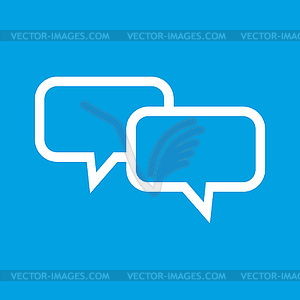 Dialog white icon - vector clip art