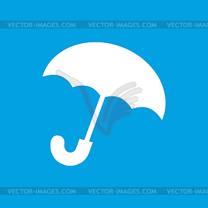 Umbrella white icon - vector clip art