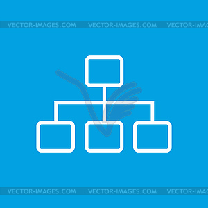 Structure white icon - vector clipart