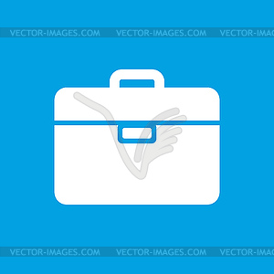 Bag white icon - vector clip art