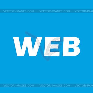 Web white icon - vector clipart