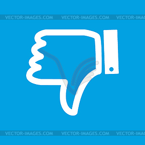 Unlike white icon - vector image