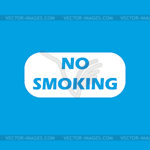 No smoking white icon - vector clip art