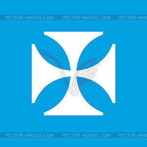 Crusaders white icon - vector clipart