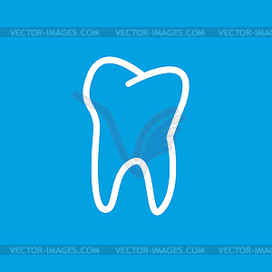 Tooth white icon - vector clipart