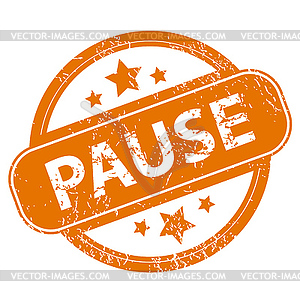 Pause grunge icon - vector clipart