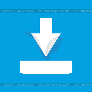 Download white icon - vector image