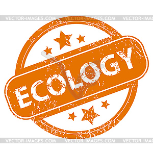 Ecology grunge icon - vector image