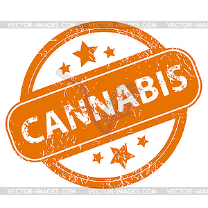 Cannabis grunge icon - vector clip art