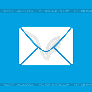 Mail white icon - vector image