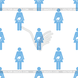 Pregnancy seamless pattern - vector clipart