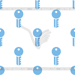 Key seamless pattern - vector clip art