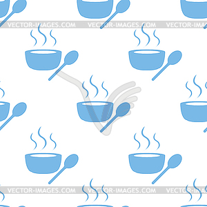 Lunch time seamless pattern - vector image