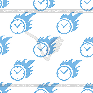 Hot clock seamless pattern - vector clipart