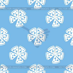 Pizza seamless pattern - vector image