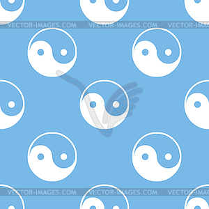 Yin Yang seamless pattern - vector image