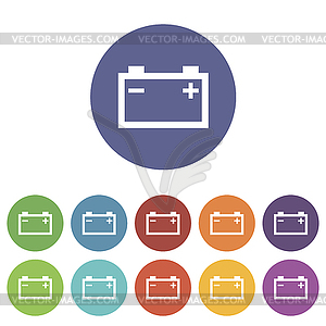 Аккумулятор квартира значок - изображение в векторе / векторный клипарт