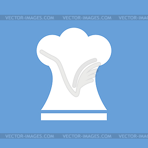 Chef white icon - vector clipart