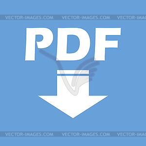 Pdf white icon - vector clipart