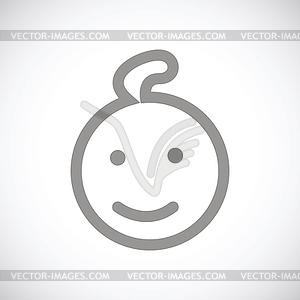 Kid black icon - vector clipart