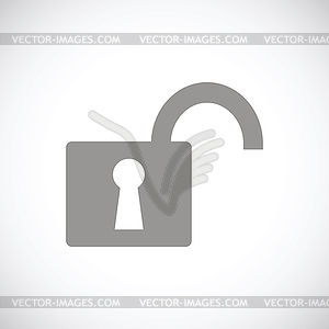 Unlock black icon - vector image