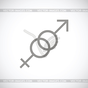 Sex black icon - vector clipart