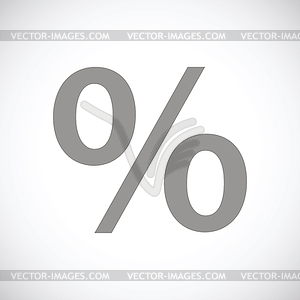 Percent black icon - vector image