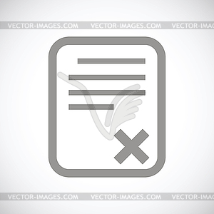 Bad document black icon - vector clipart