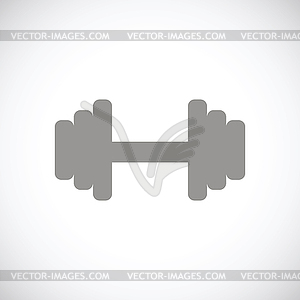 Barbell black icon - vector image