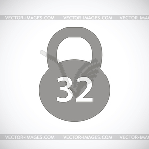 Weight black icon - vector clipart