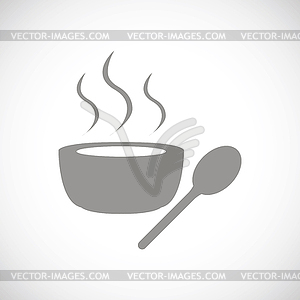 Lunch time black icon - vector image