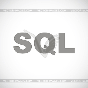 SQL черный значок - клипарт в векторе / векторное изображение
