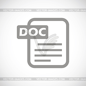 Doc black icon - white & black vector clipart