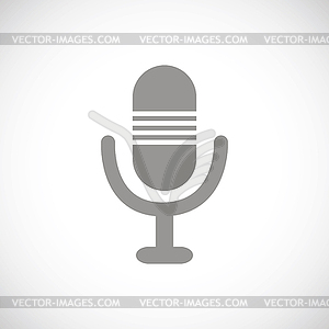 Microphone black icon - vector clip art