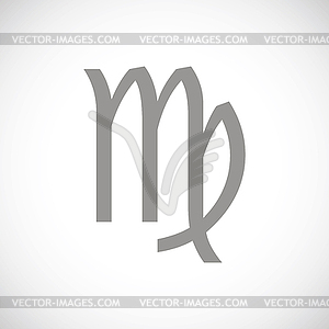 Virgo black icon - vector image